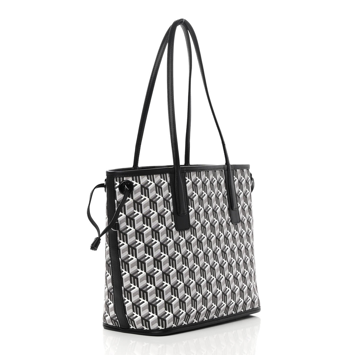 MCM Visetos Small Liz Reversible Shopper Tote Black 7 of 16