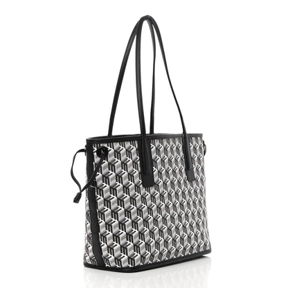 MCM Visetos Small Liz Reversible Shopper Tote Black 7 of 16