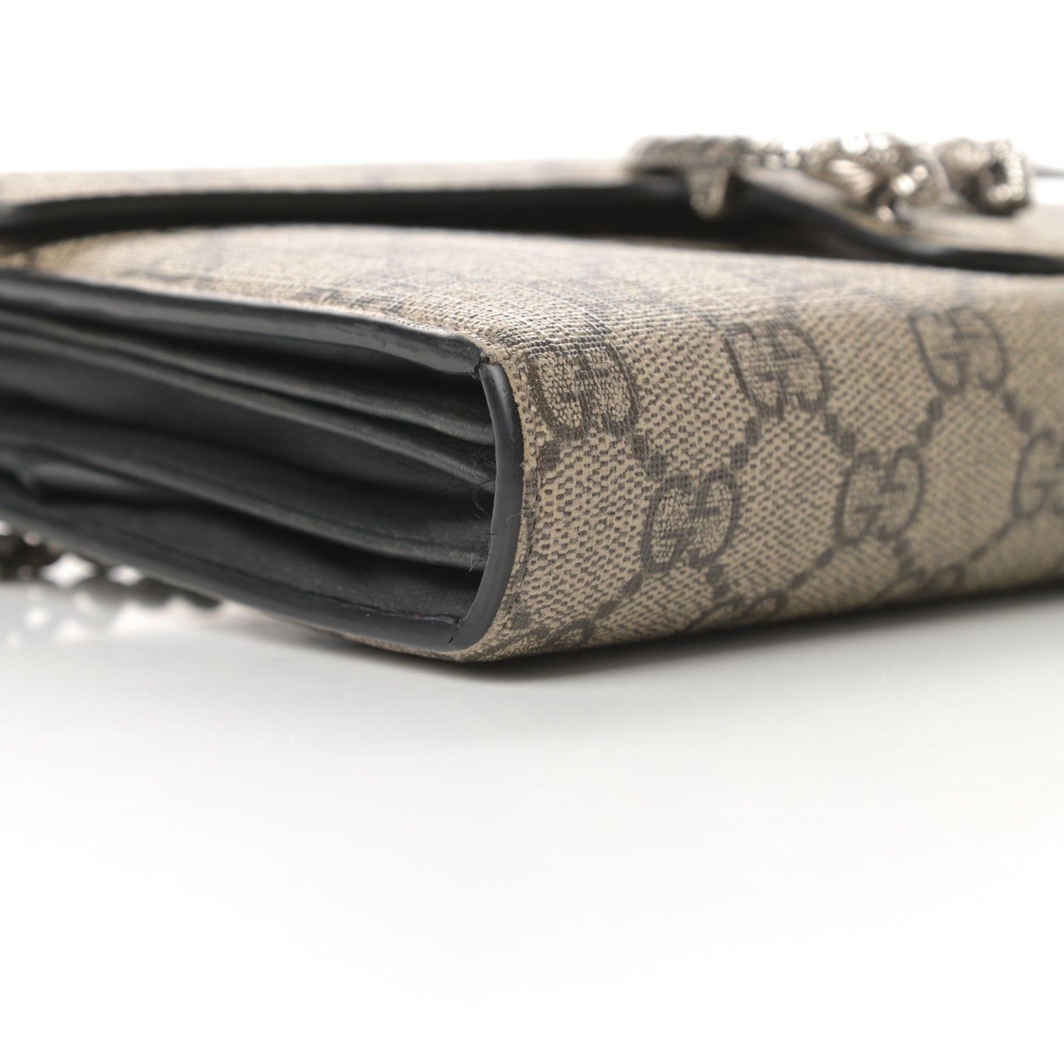 Gucci GG Supreme Monogram Mini Dionysus Chain Wallet Beige Black 9 of 17
