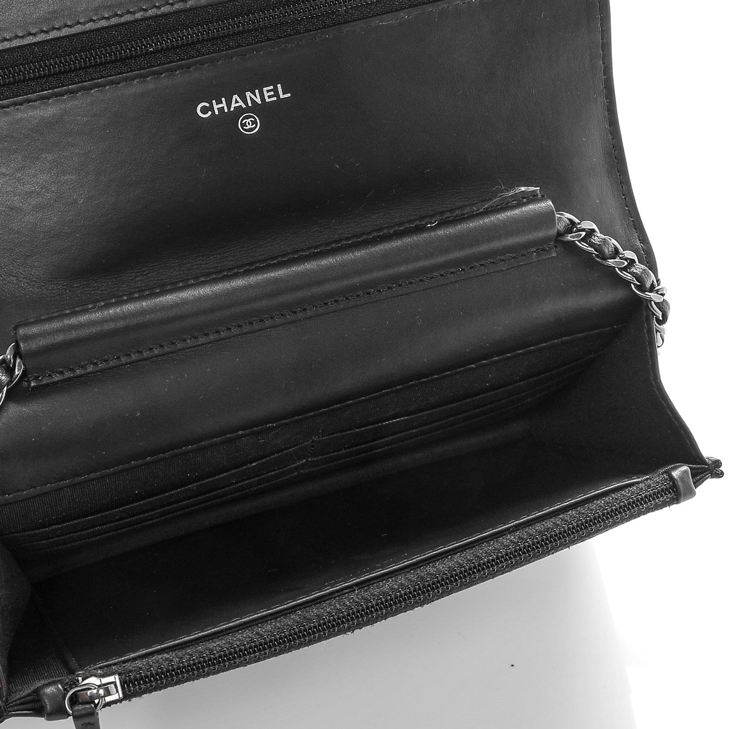 Chanel Calfskin Quilted Boy Wallet On Chain WOC Black 5 of 8