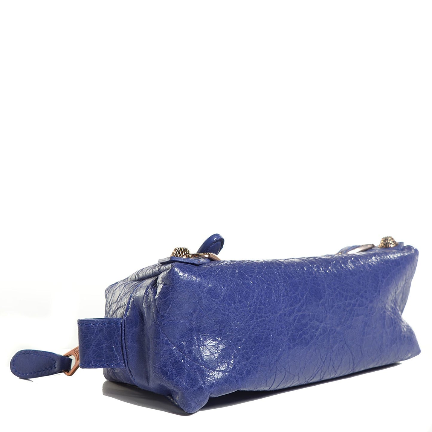 Agneau Giant 12 Rose Gold Hardware Pencil Case S Bleu Lavande
