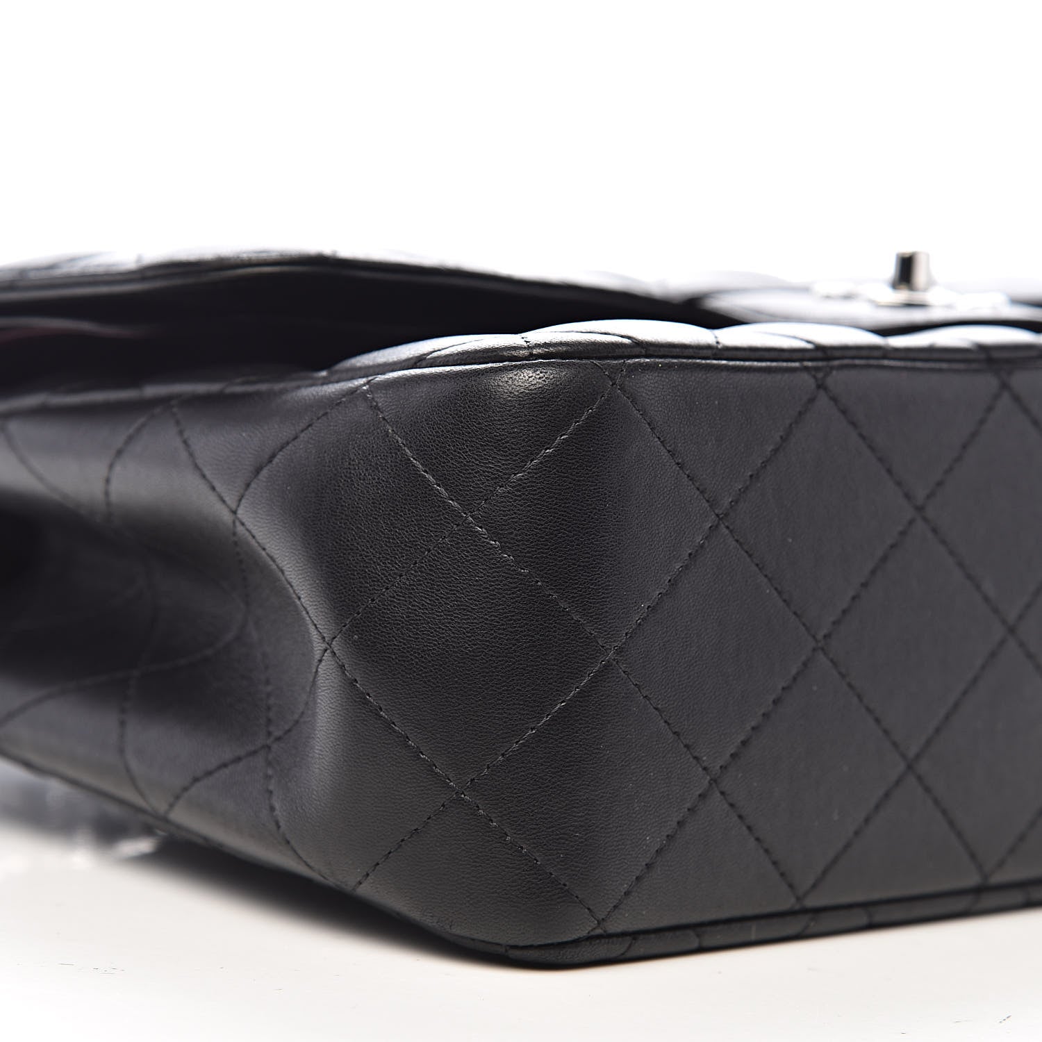 Chanel Lambskin Quilted Jumbo Double Flap Black 16 of 20