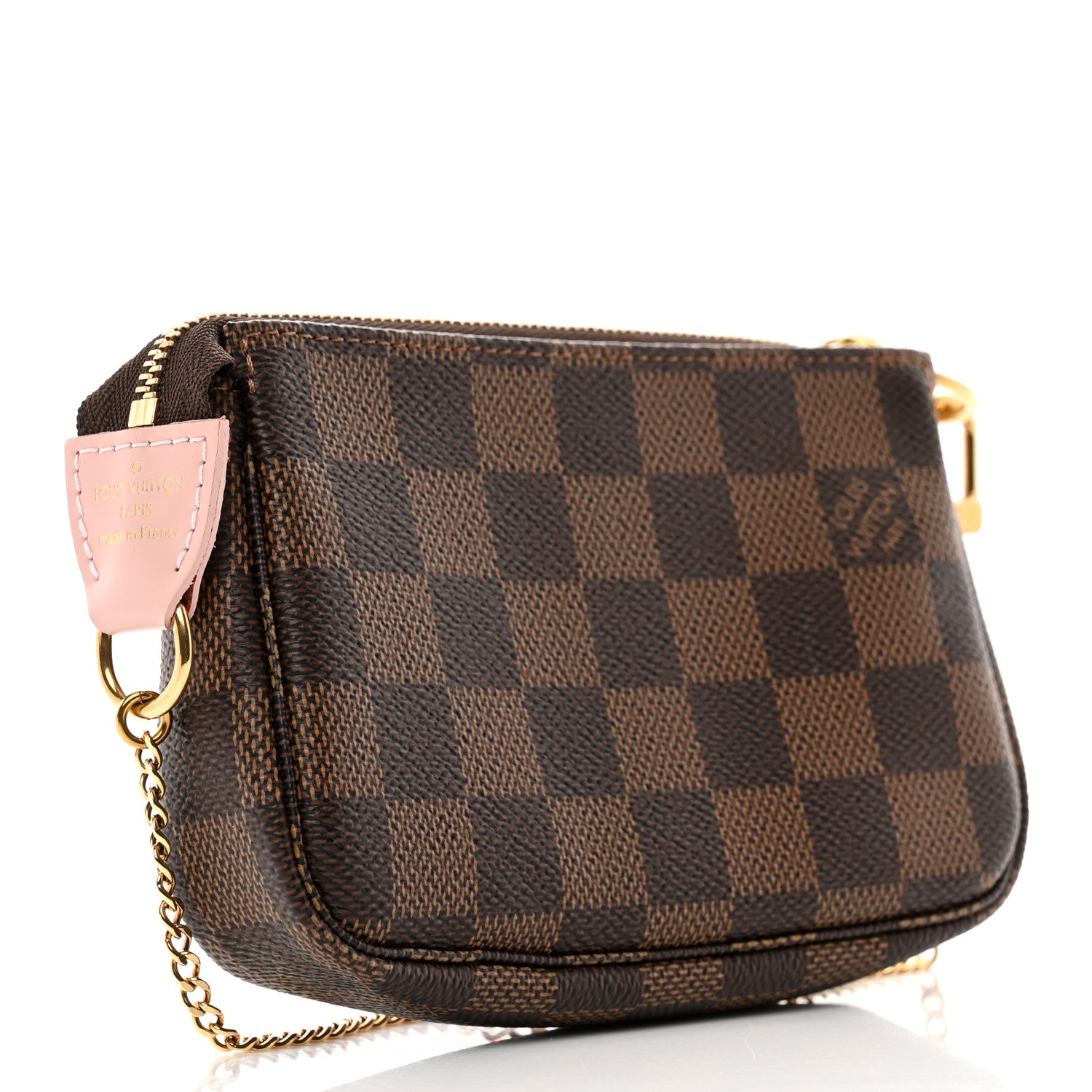 Louis Vuitton Damier Ebene 2020 Christmas Animation Big Wheel Mini Pochette Accessories Rose Ballerine 3 of 8