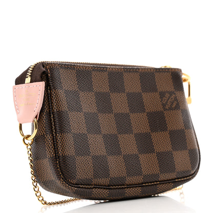 Louis Vuitton Damier Ebene 2020 Christmas Animation Big Wheel Mini Pochette Accessories Rose Ballerine 3 of 8