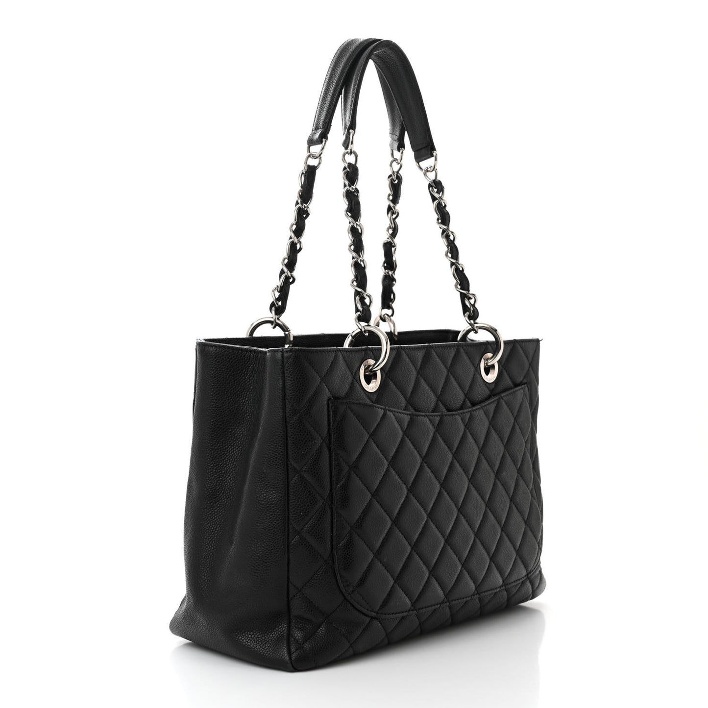 Caviar Quilted Grand Shopping Tote GST Black