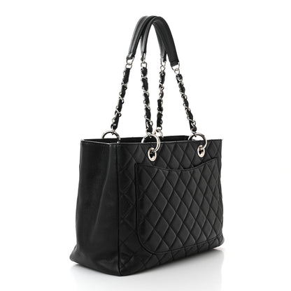 Chanel Caviar Quilted Grand Shopping Tote GST Black 3 of 12
