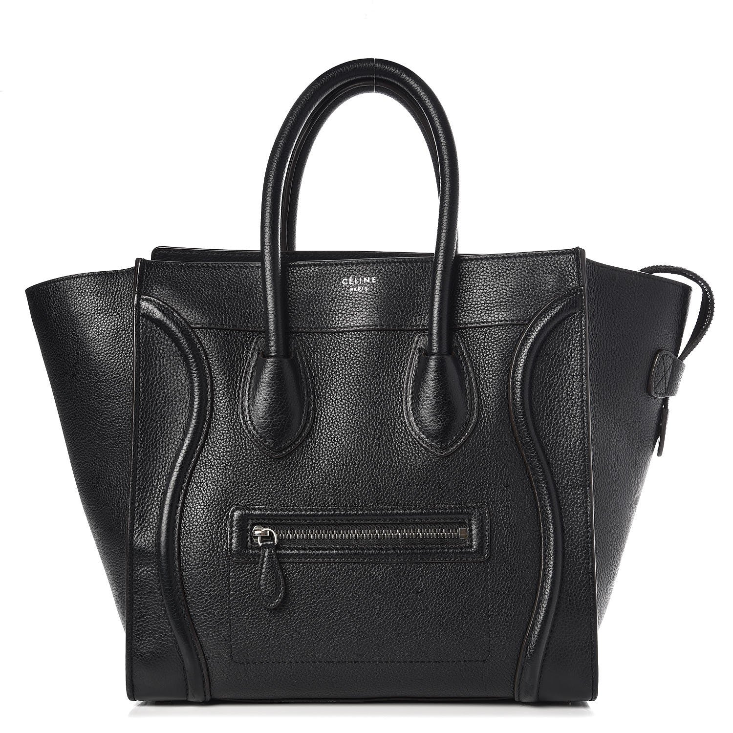 Celine Drummed Calfskin Mini Luggage Black 1 of 9