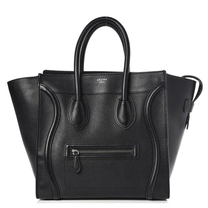 Celine Drummed Calfskin Mini Luggage Black 1 of 9
