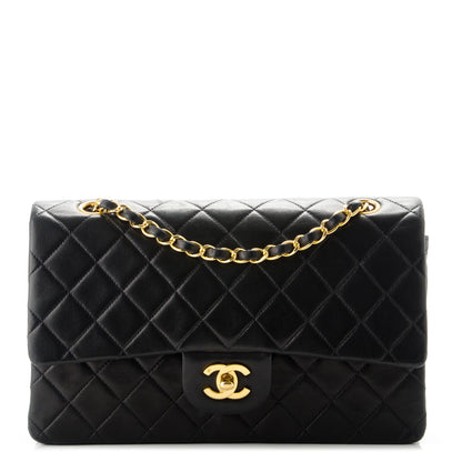 Chanel Lambskin Quilted Medium Double Flap Black 1 of 9