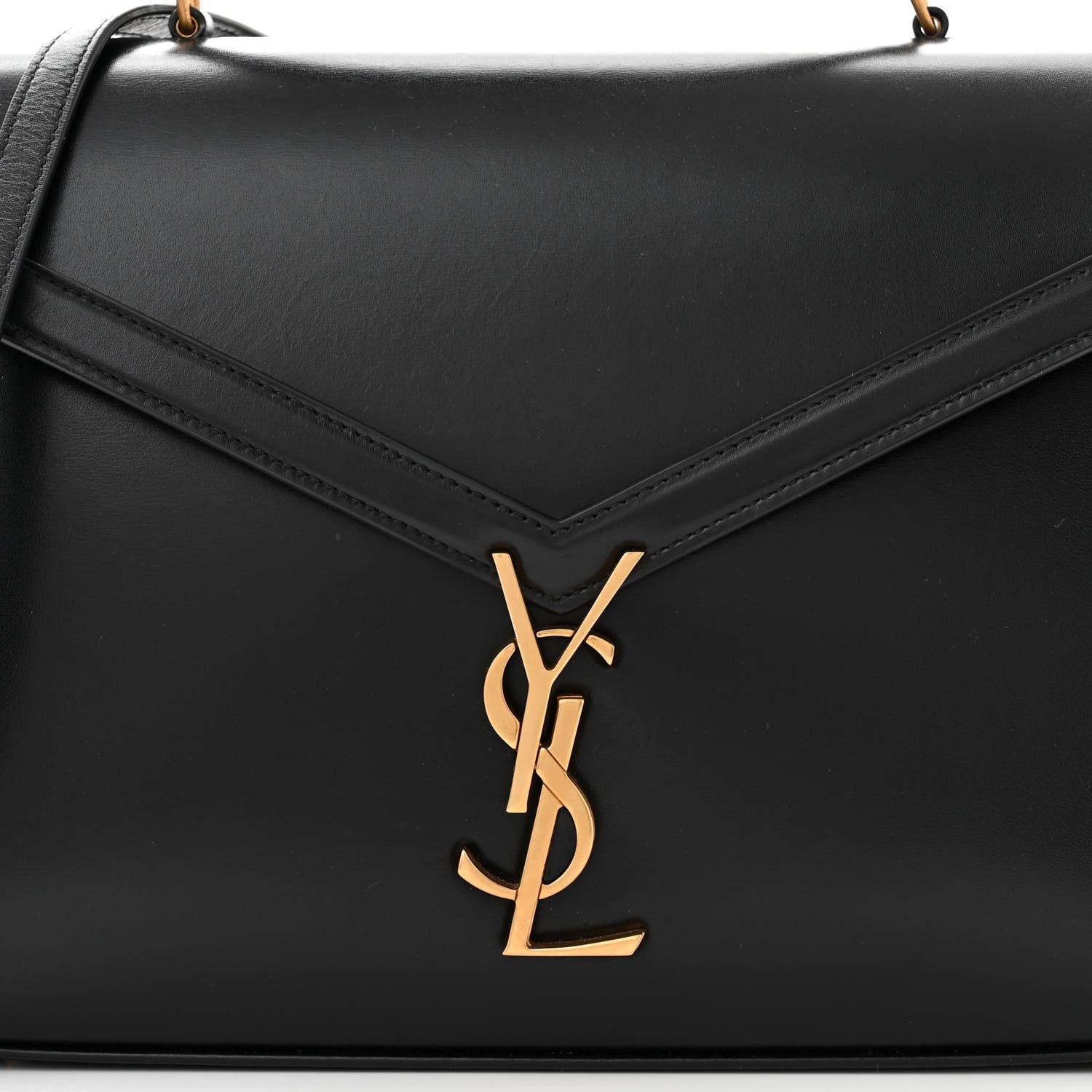 Saint Laurent Smooth Calfskin Medium Classic Monogram Cassandra Top Handle Black Rouge Legion 7 of 9