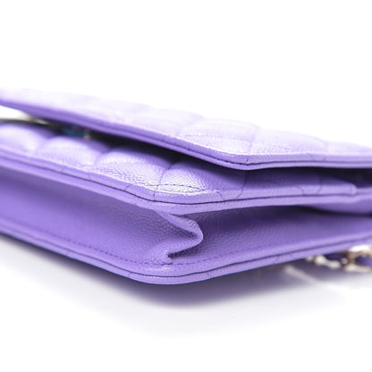 Chanel Caviar Quilted Wallet On Chain WOC Purple 9 of 10
