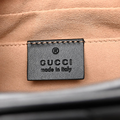 Gucci Calfskin Matelasse Small GG Marmont Chain Shoulder Bag Black 6 of 10