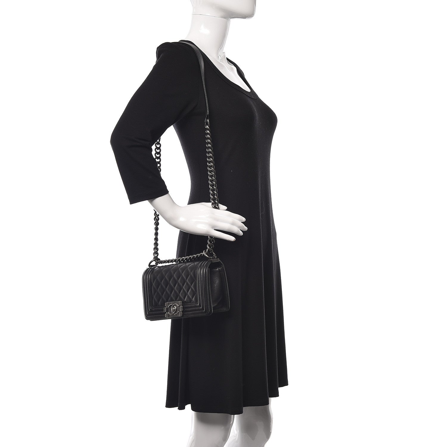 Chanel Calfskin Quilted Small Boy Flap Black 2 of 19