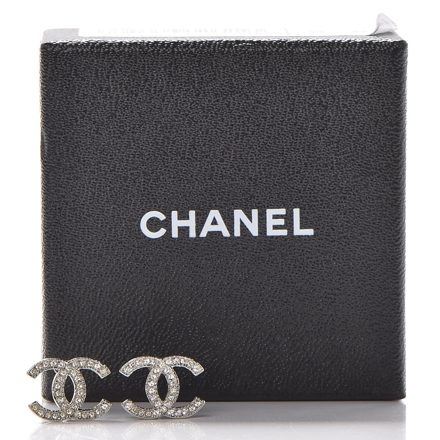 Chanel Crystal CC Earrings Silver 5 of 5