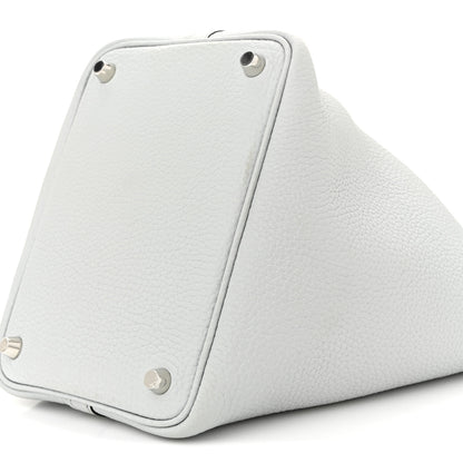 Hermes Taurillon Clemence Picotin Lock 18 PM Bleu Pale 10 of 12