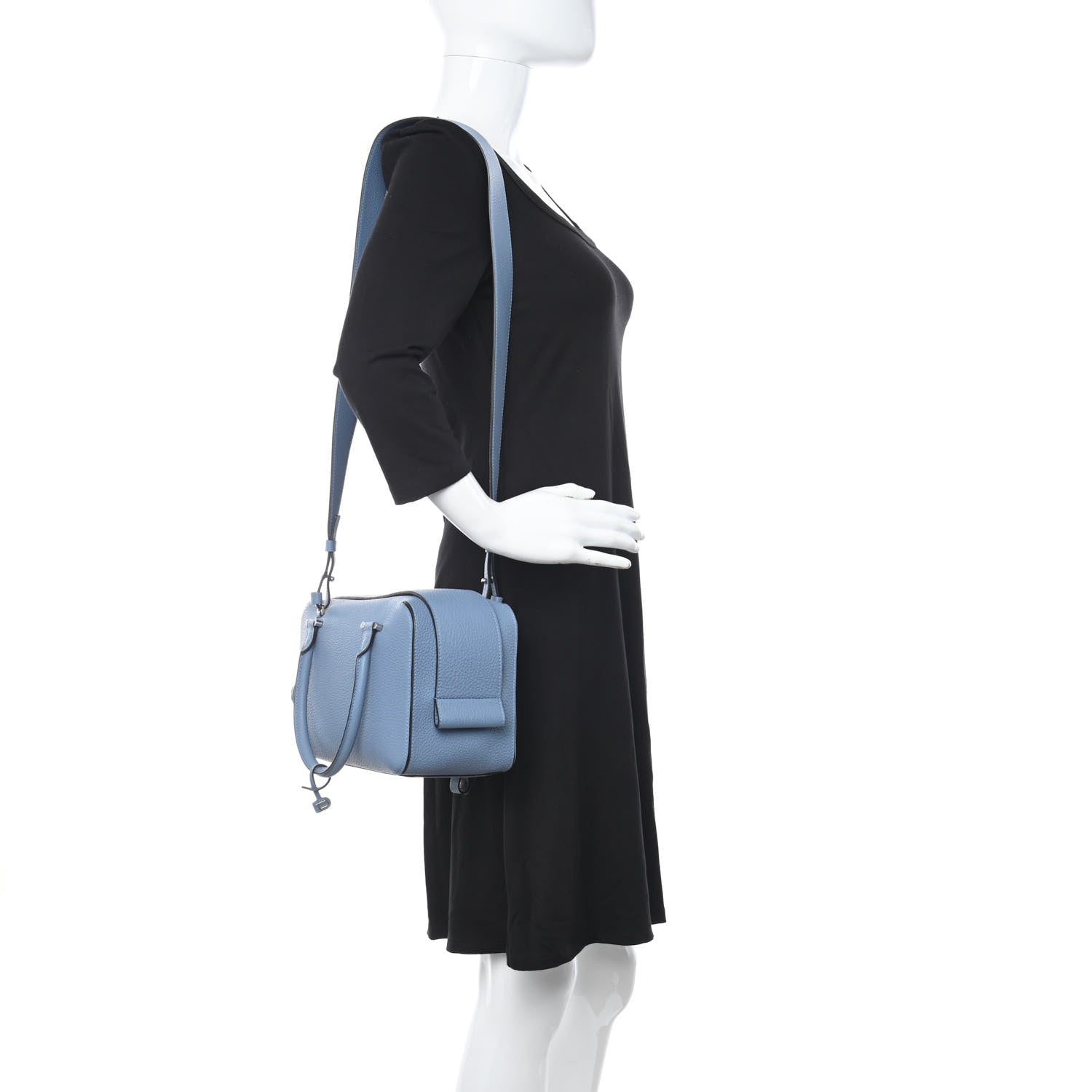Delvaux Taurillon Soft Nano Cool Box Satchel Pacific 1 of 10