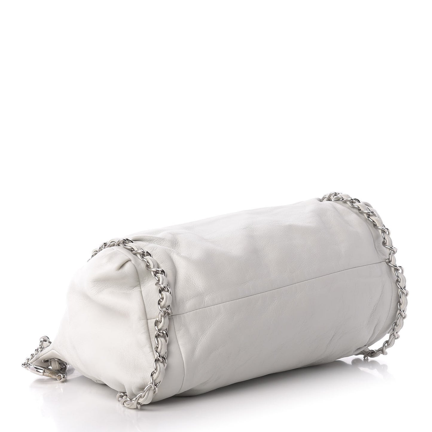 Lambskin Large Sharpei Bag White