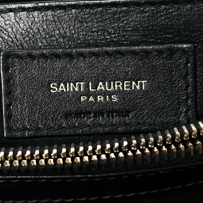Saint Laurent Calfskin Y Quilted Monogram Small Loulou Chain Satchel Black 7 of 11