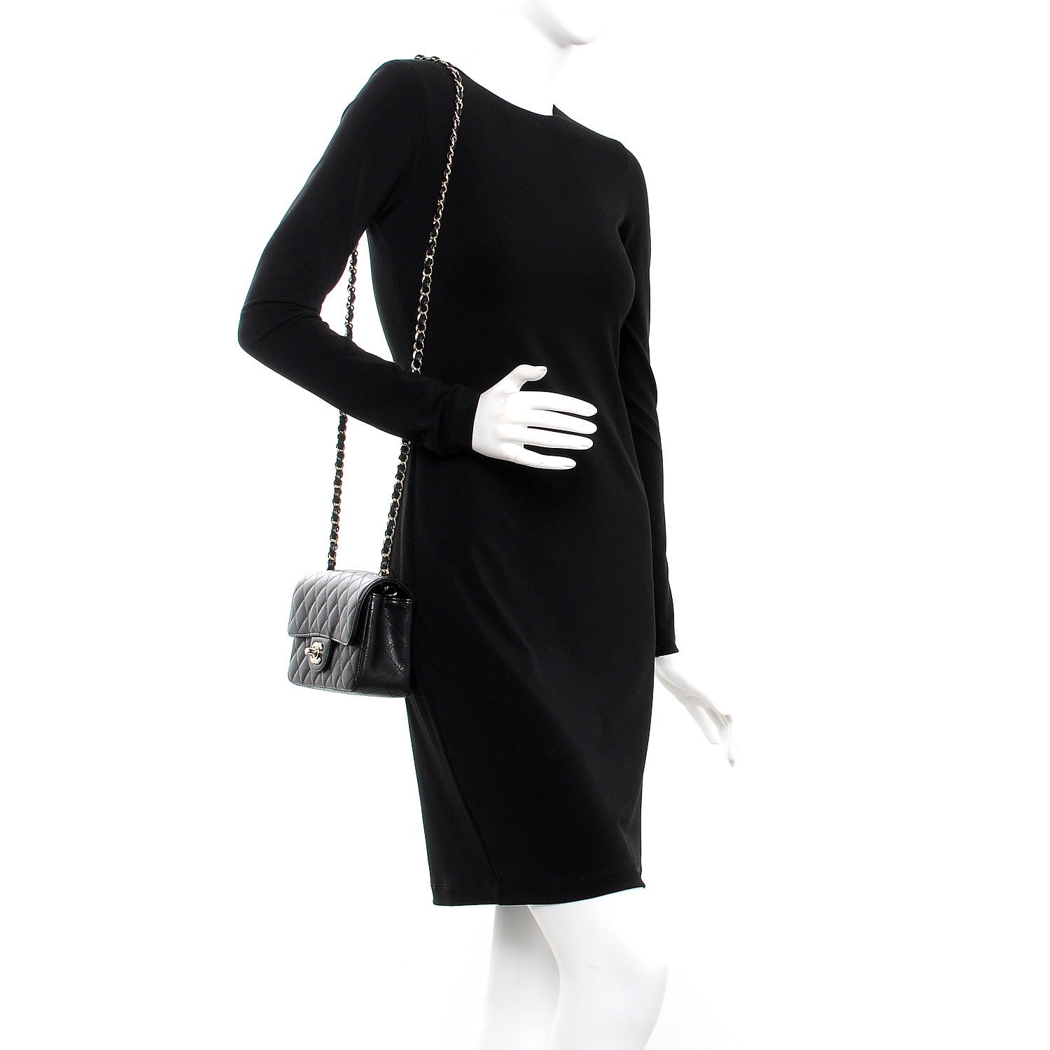 Chanel Caviar Quilted Mini Rectangular Flap Black 2 of 8