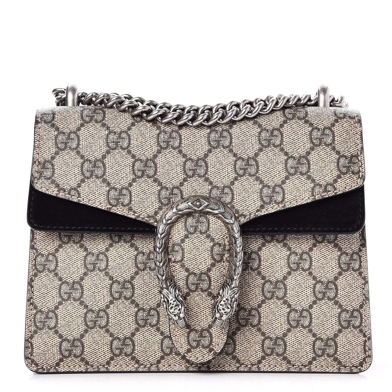 Gucci GG Supreme Monogram Mini Dionysus Shoulder Bag Black 1 of 8