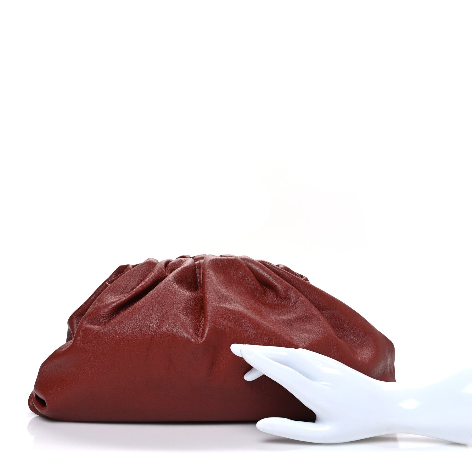 Bottega Veneta Smooth Butter Calf The Pouch Oversized Clutch Rust 2 of 11