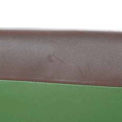 Valentino Garavani Calfskin Rivet Colorblock Double Handle Shoulder Bag Brown Green 15 of 19