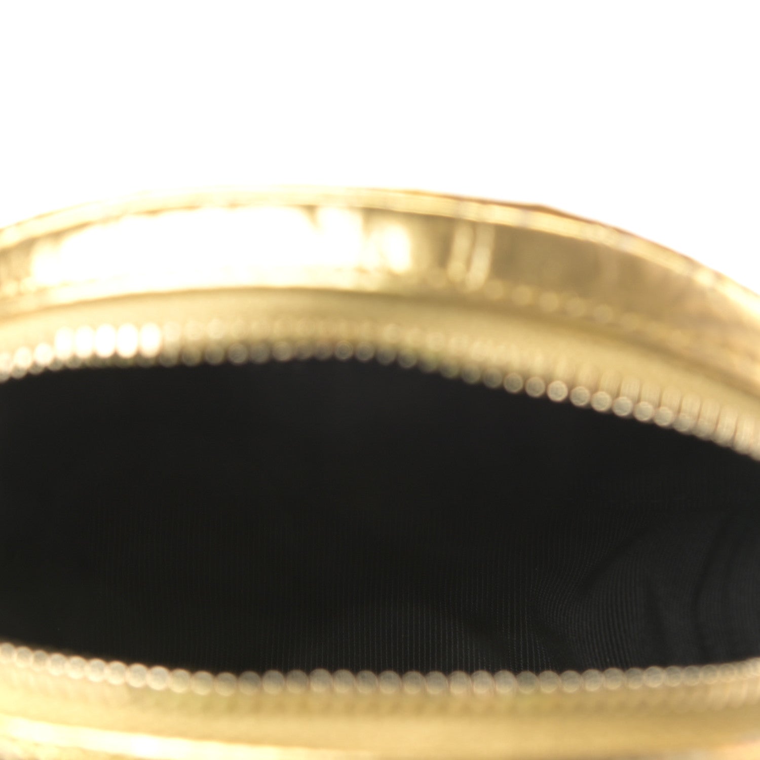 Chanel Metallic Calfskin Crocodile Embossed Cocodile Cosmetic Case Gold 5 of 8