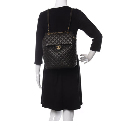 Chanel Calfskin Quilted Large Urban Spirit Backpack Dark Brown 3 of 9