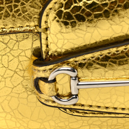 Gucci Metallic Demetra Mini Horsebit 1955 Asymmetric Shoulder Bag Gold 11 of 12