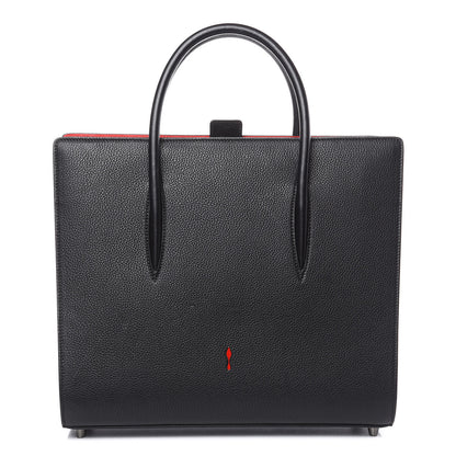 Christian Louboutin Calfskin Patent Studded Large Paloma Black 1 of 14