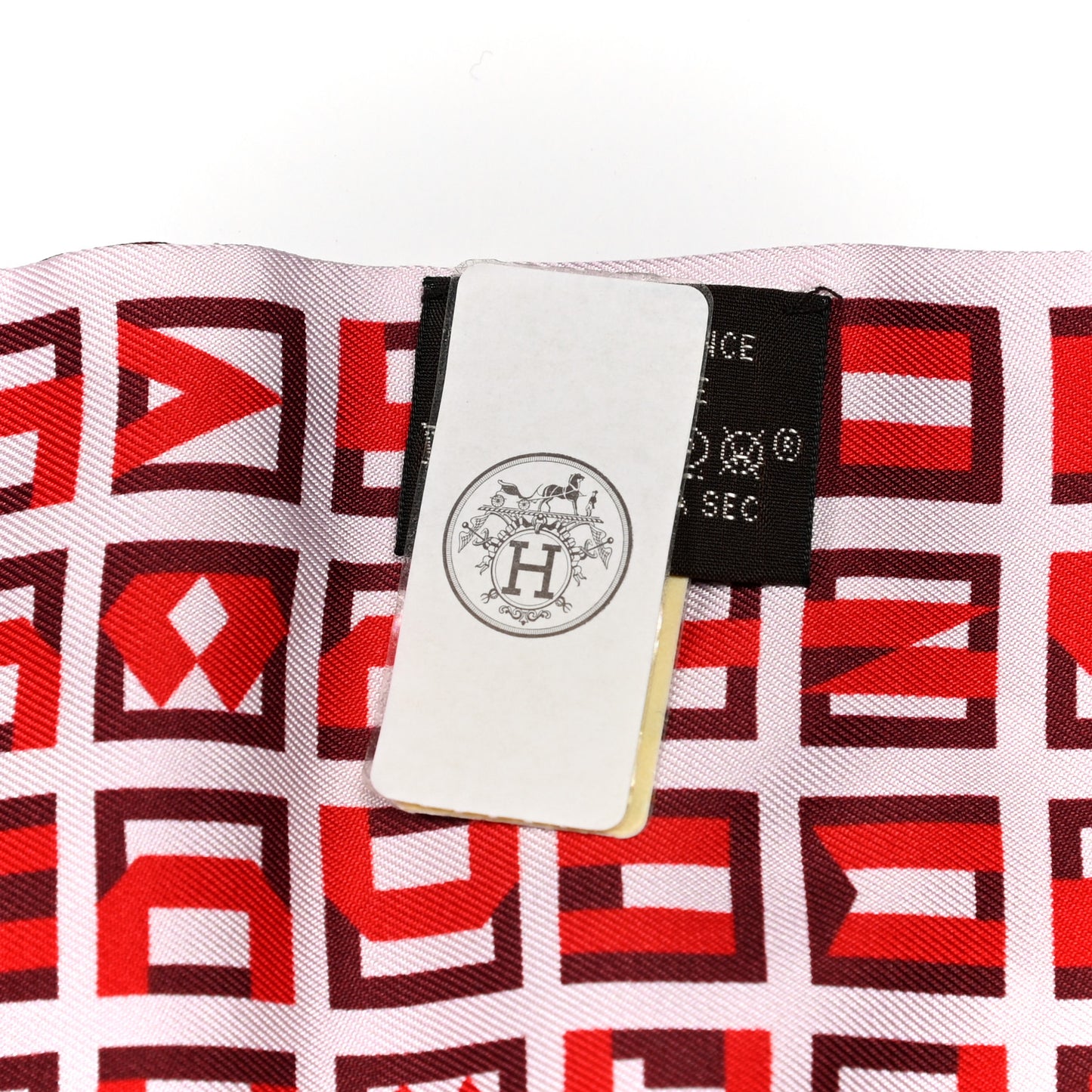 Silk Lettres Et Pois Maxi Twilly Cut Bordeaux Rouge Rose