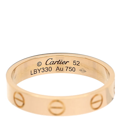 Cartier 18K Yellow Gold 3.5mm LOVE Wedding Band Ring 52 6 4 of 5