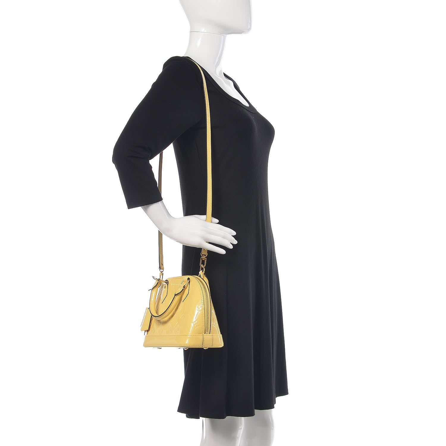 Louis Vuitton Vernis Alma BB Jaune Passion 2 of 12
