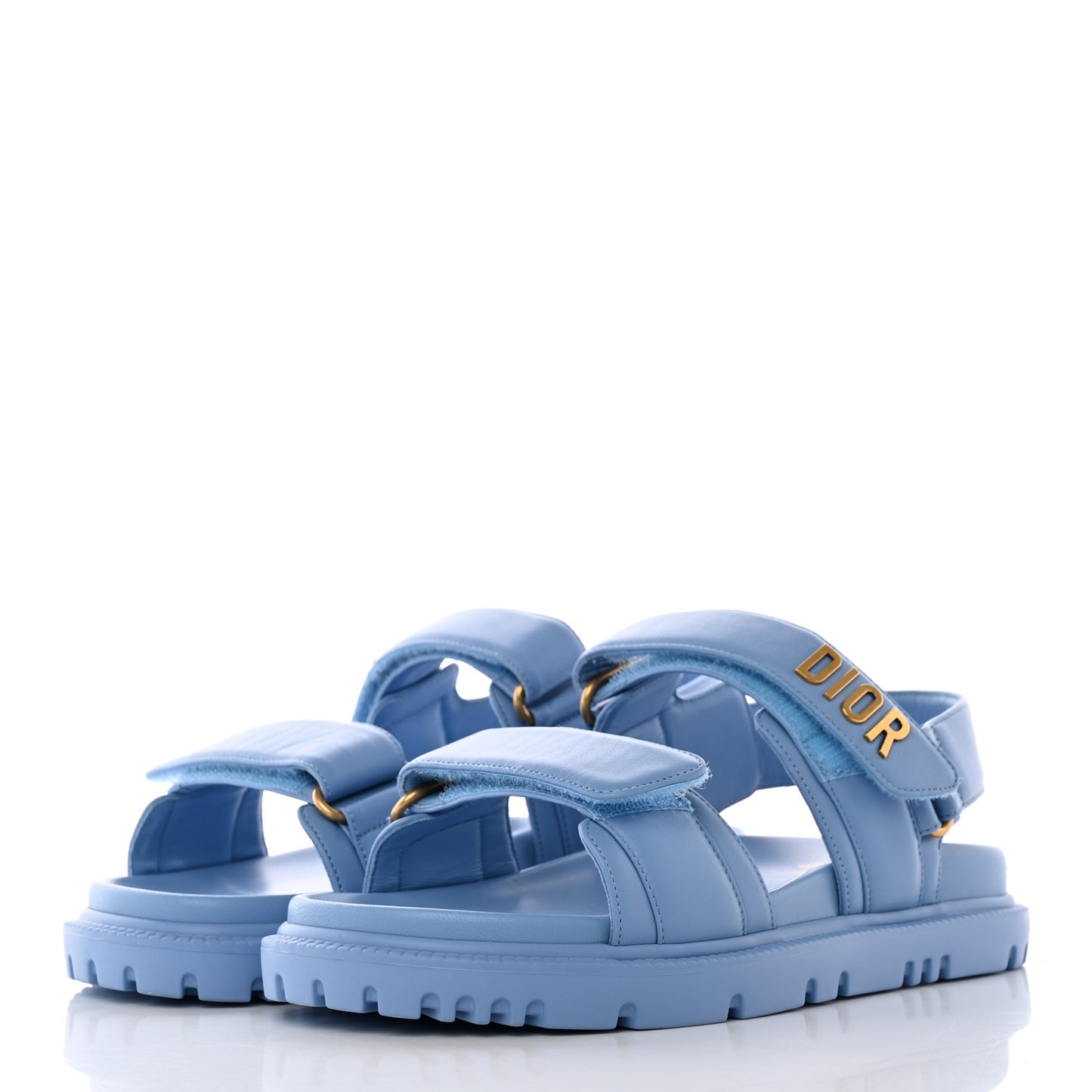 Lambskin Dioract 10mm Sandals 35 Cornflower