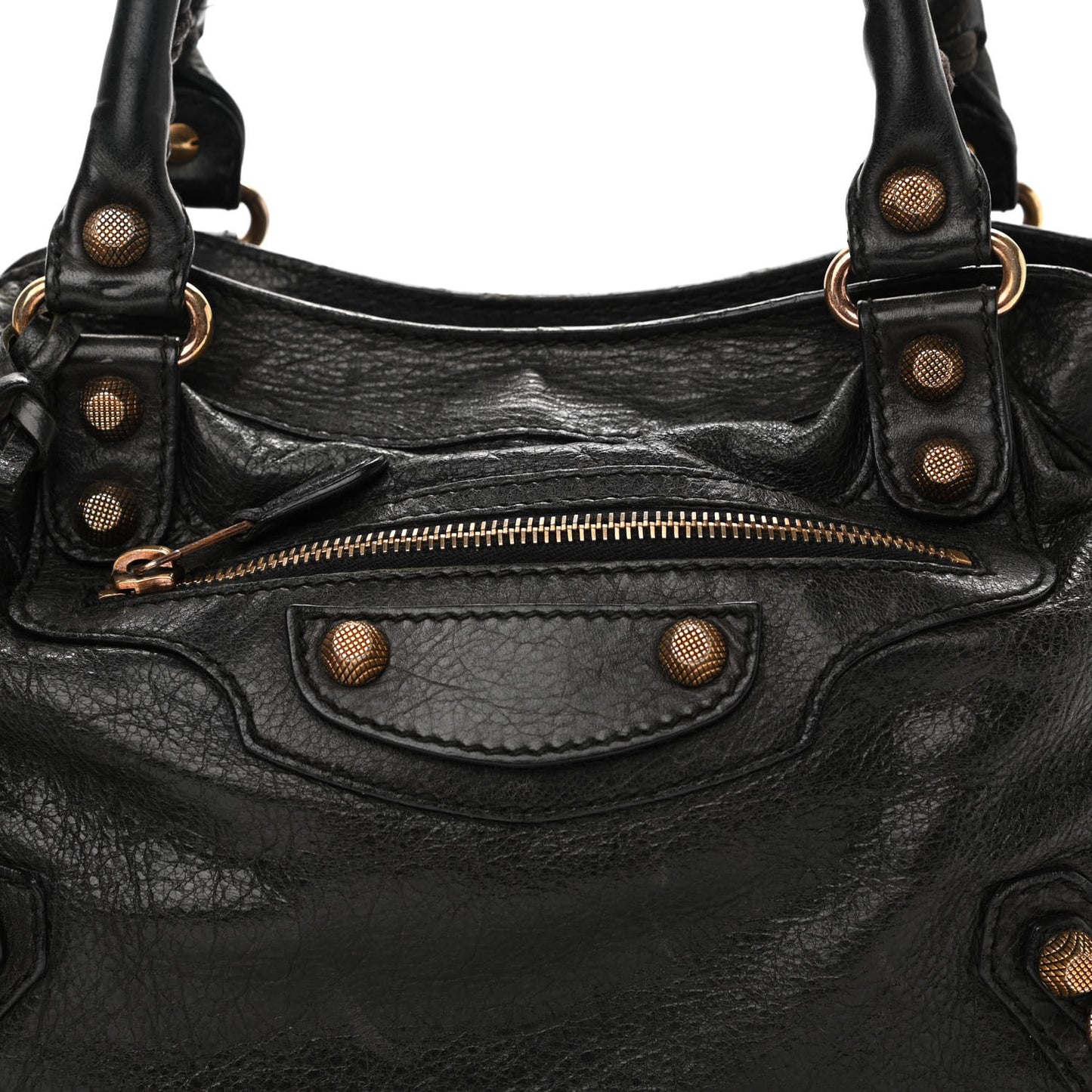 Agneau Giant 12 Rose Gold Hardware Town Black