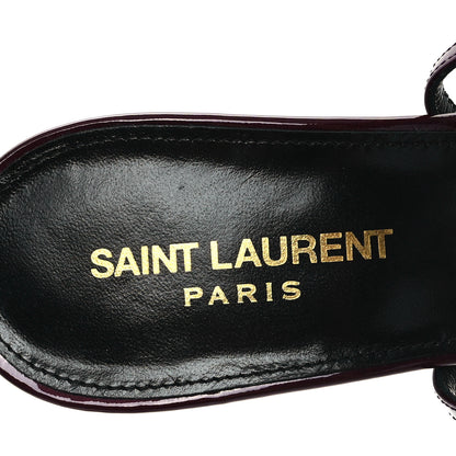 Saint Laurent Vernice Gloss Nova 105 Sandals 39 Deep Bordeaux 8 of 9