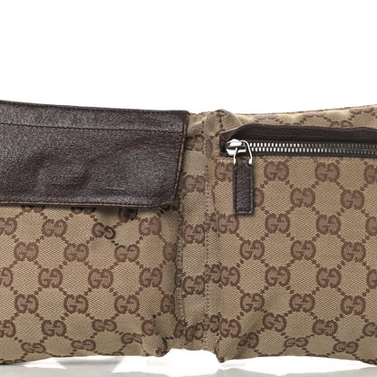 Gucci GG Monogram Double Pocket Belt Bag Dark Brown 10 of 18
