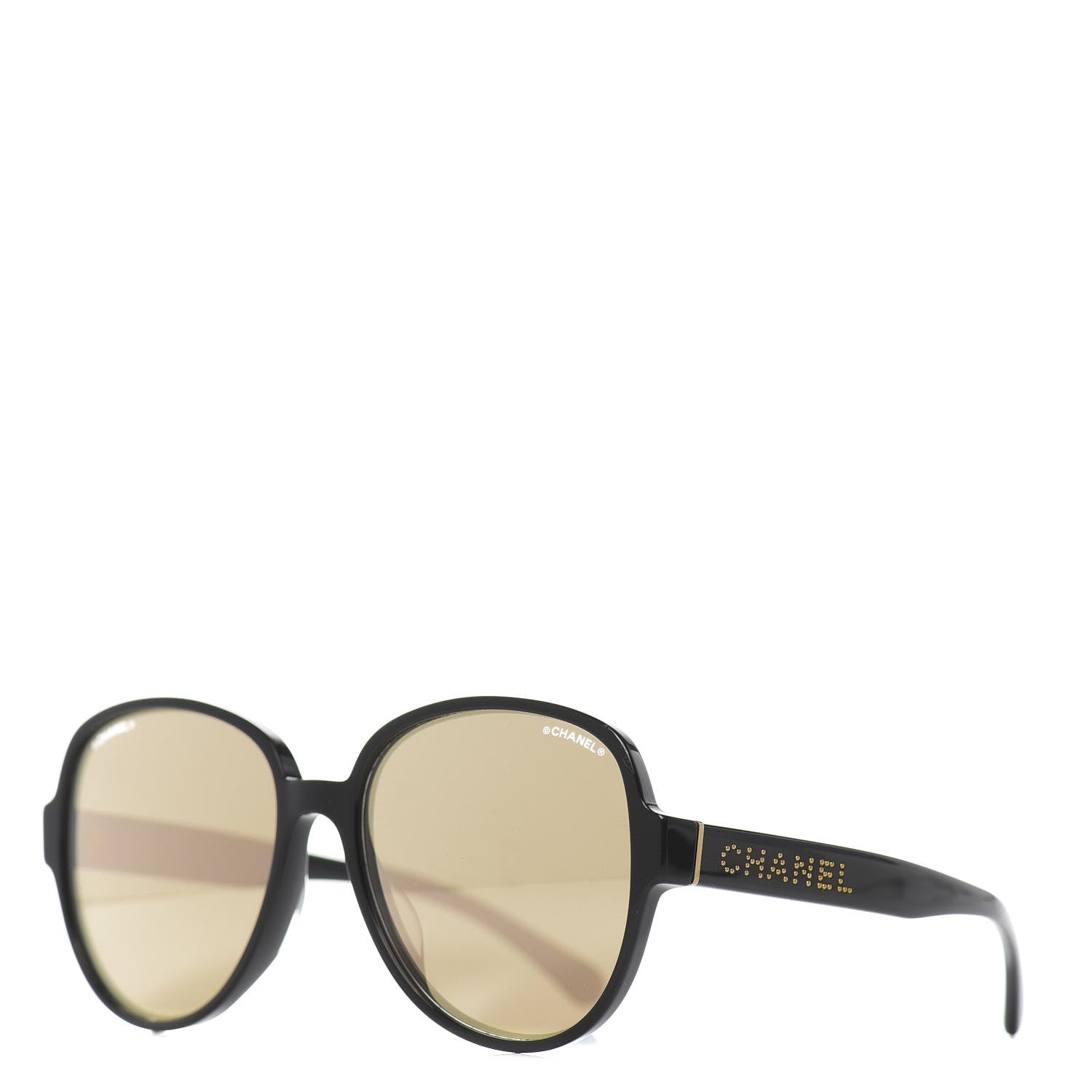 Chanel Mirrored Pilot Sunglasses 71310A Black Gold 1 of 9