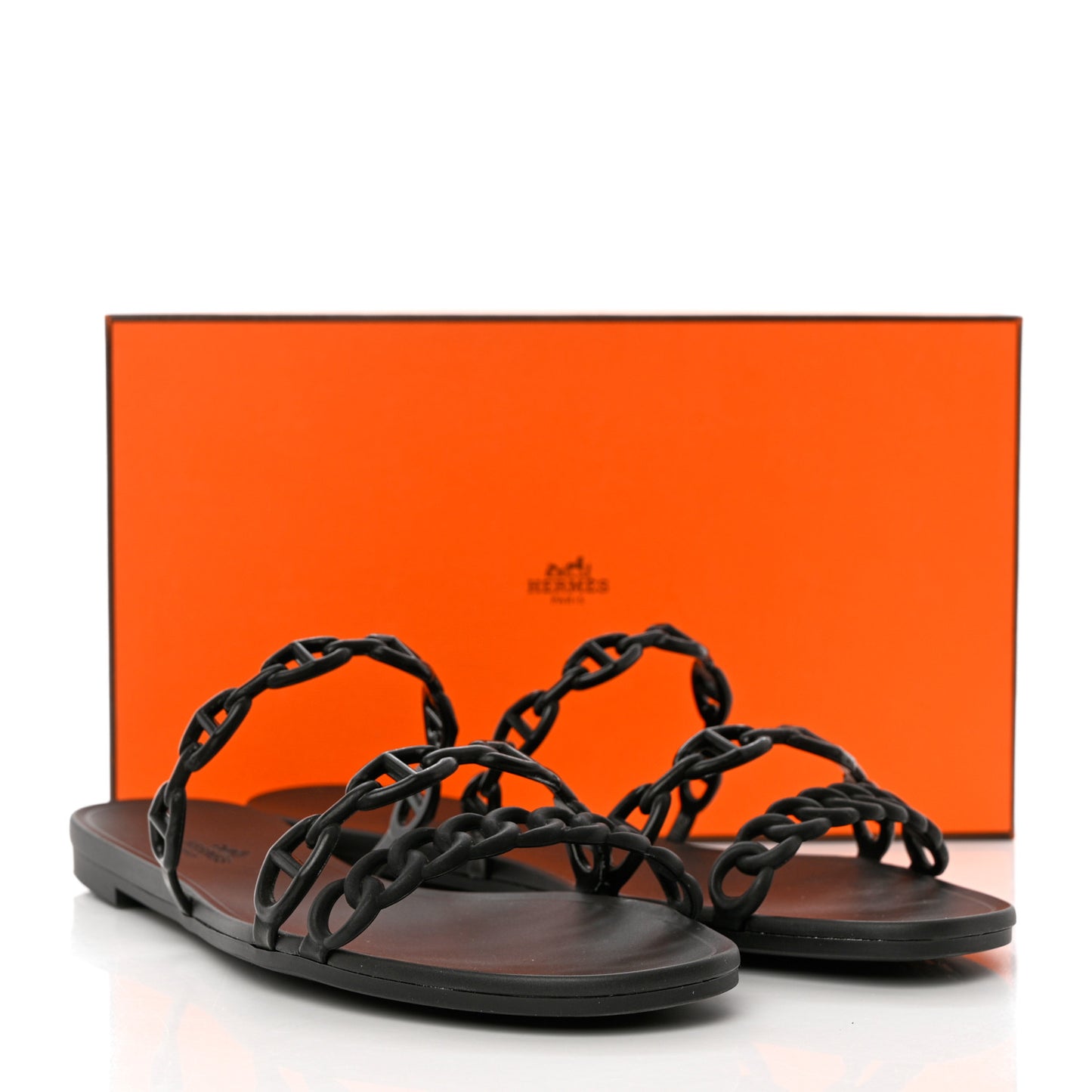 Rubber Chaine d'Ancre Rivage Sandals 41 Black