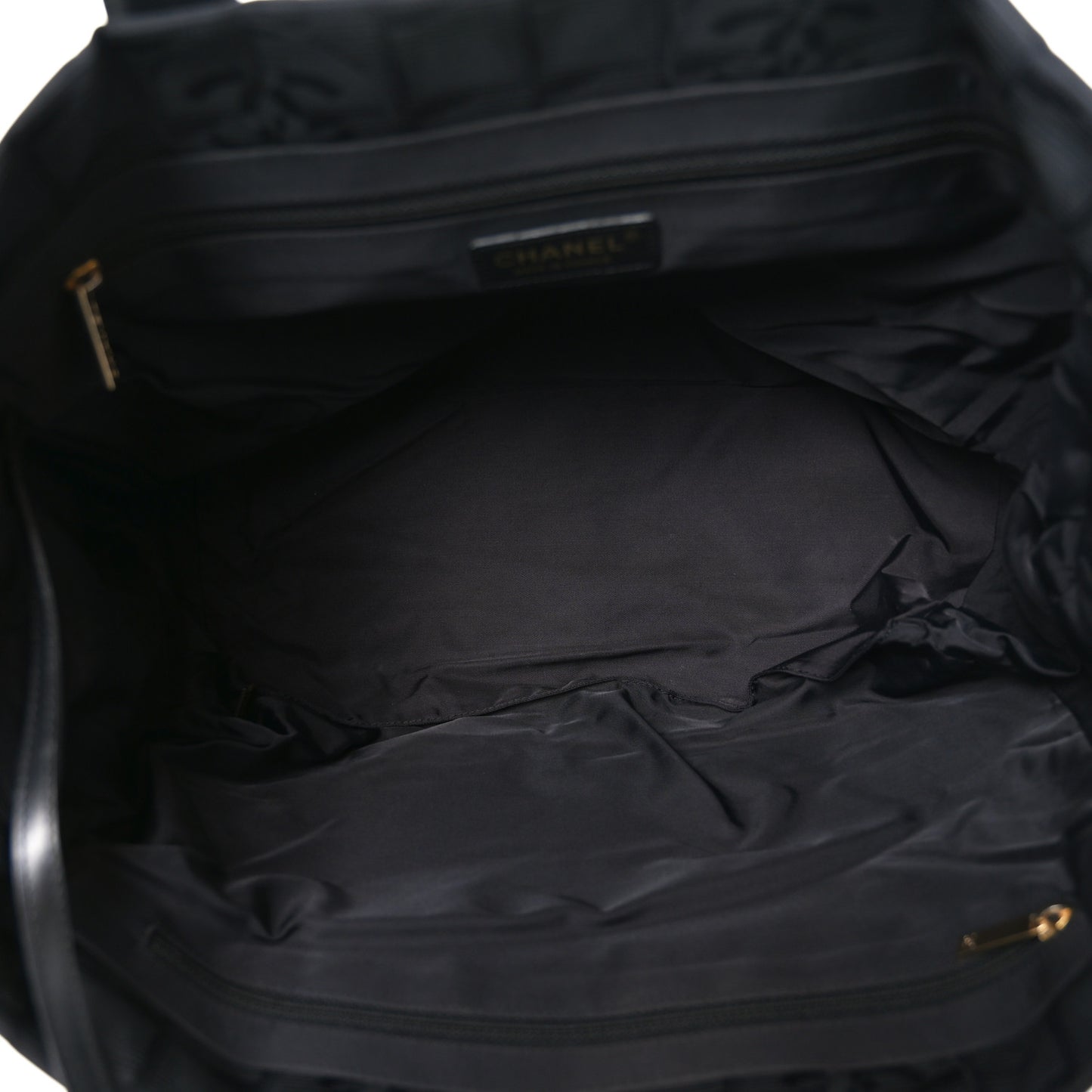 Nylon Large Travel Tote Black