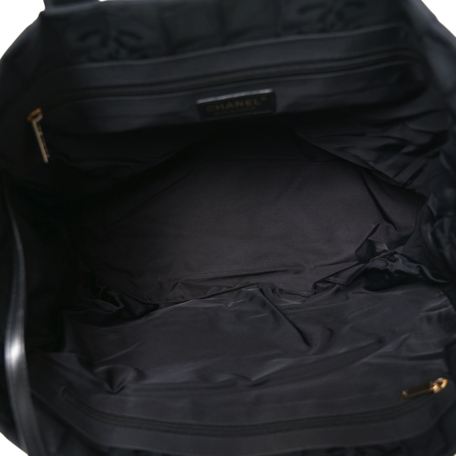 Chanel Nylon Large Travel Tote Black 5 of 10