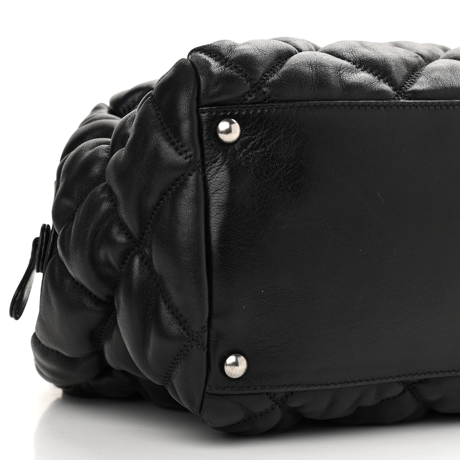 Chanel Calfskin Bubble Quilt Bowler Black 9 of 10