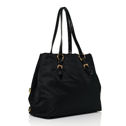 Prada Tessuto Nylon Pietre Jeweled Tote Black 3 of 13