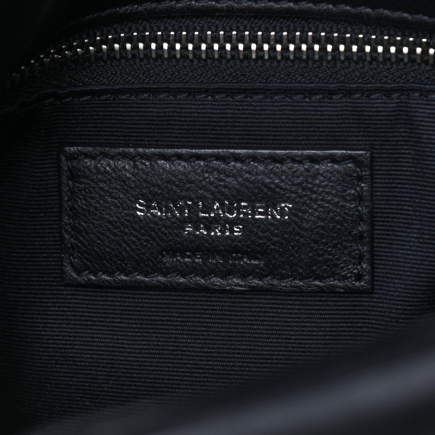 Lambskin Quilted Small Loulou Puffer Monogram Chain Satchel Black