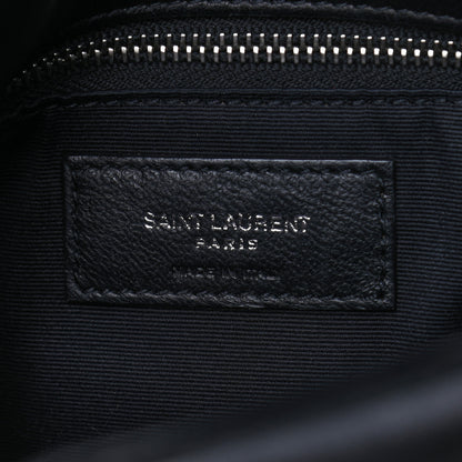 Saint Laurent Lambskin Quilted Small Loulou Puffer Monogram Chain Satchel Black 6 of 9