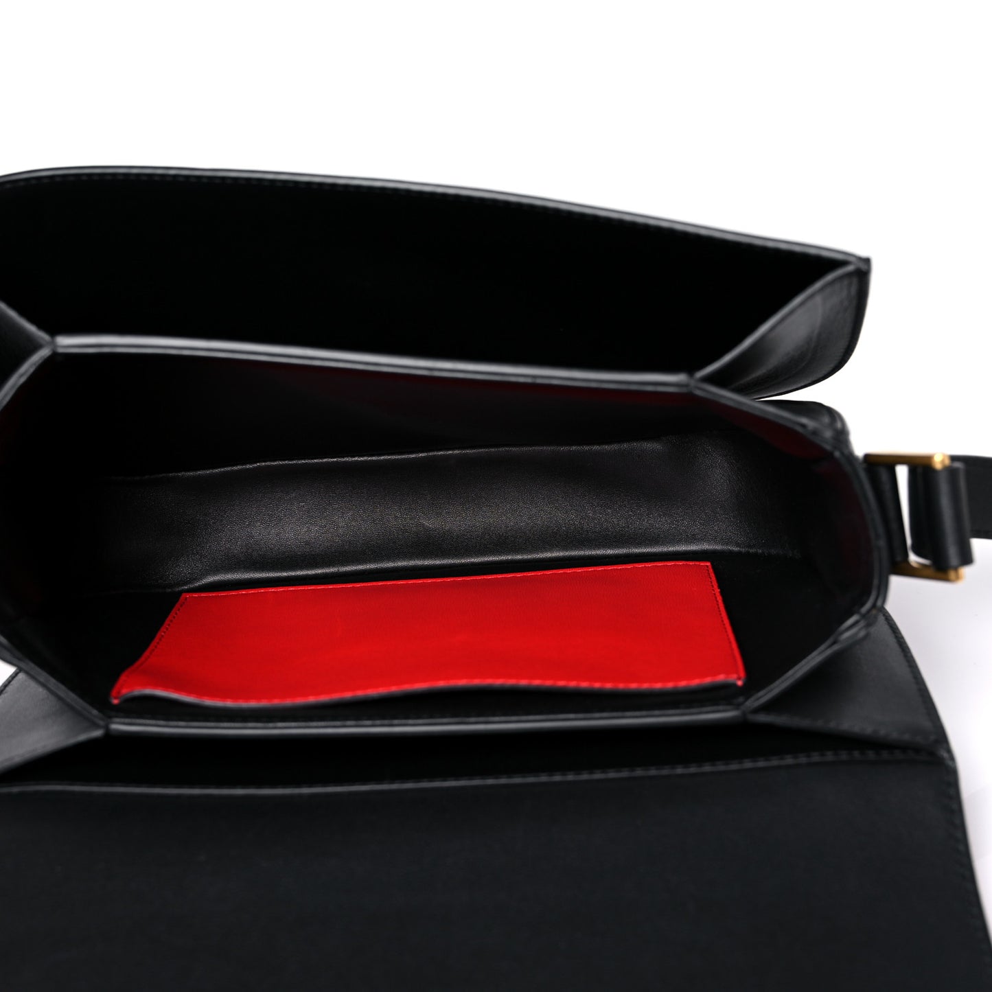 Smooth Calfskin Supervee Shoulder Bag Black