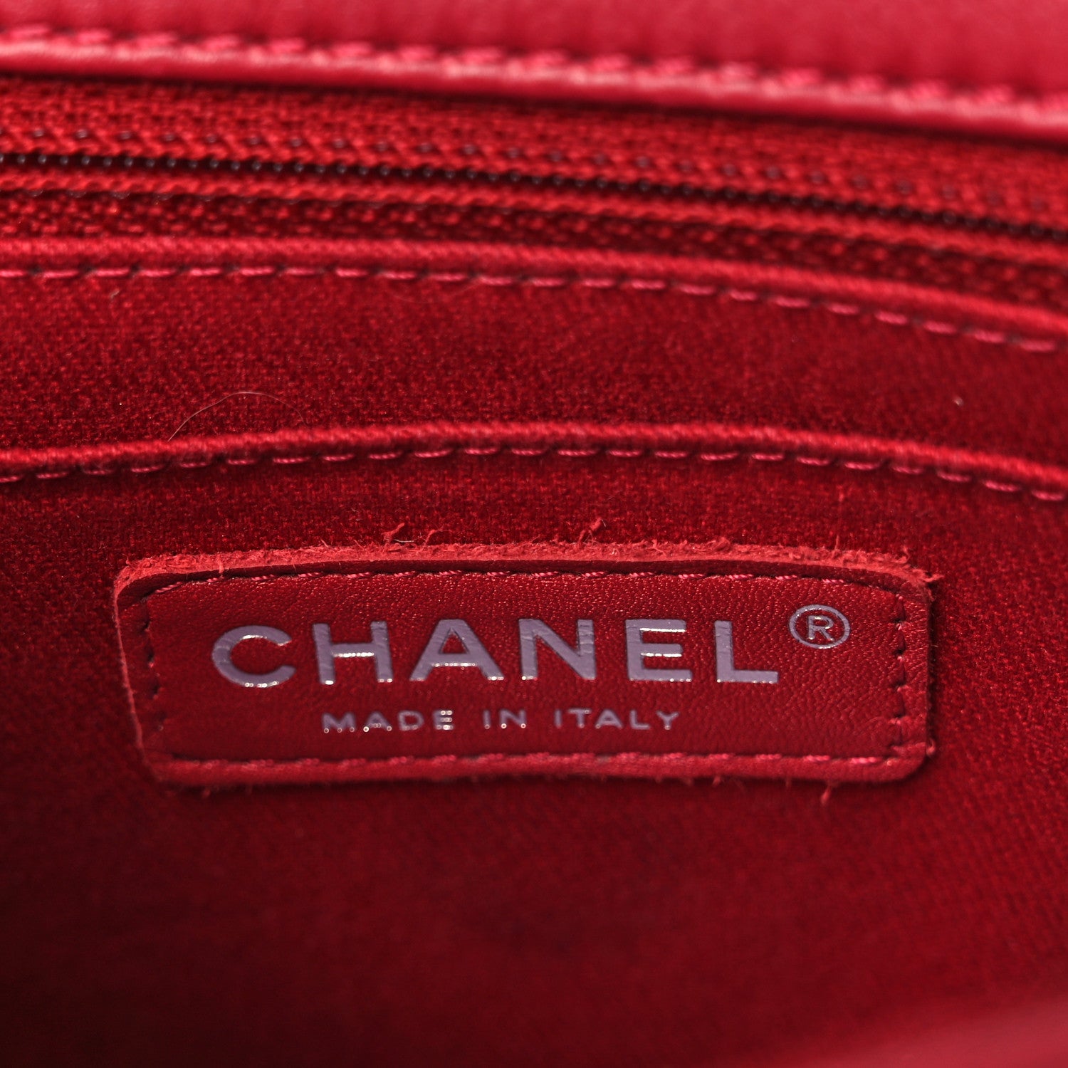 Chanel Calfskin Quilted CC Curvy Flap Red 5 of 8