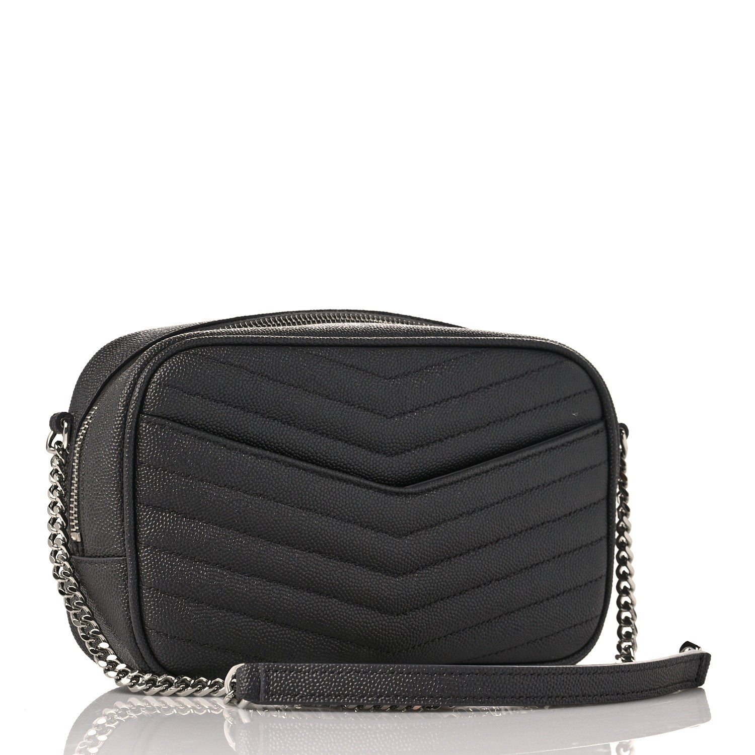 Saint Laurent Grain De Poudre Matelasse Monogram Mini Lou Camera Bag Asphalt 3 of 10