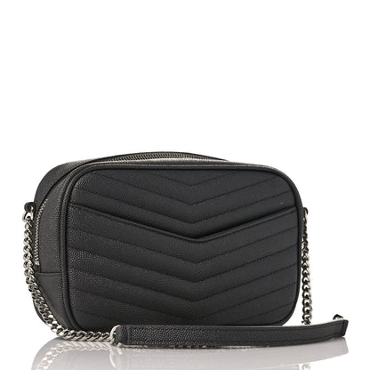 Saint Laurent Grain De Poudre Matelasse Monogram Mini Lou Camera Bag Asphalt 3 of 10