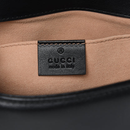 Gucci Calfskin Matelasse Mini GG Marmont Shoulder Bag Black 6 of 9